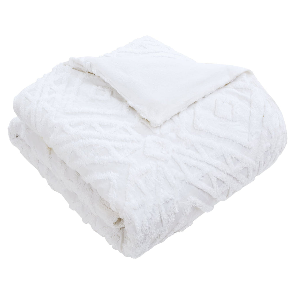 Better Homes & Gardens 3-Piece White Chenille Cover Duvet Set, Full/Queen