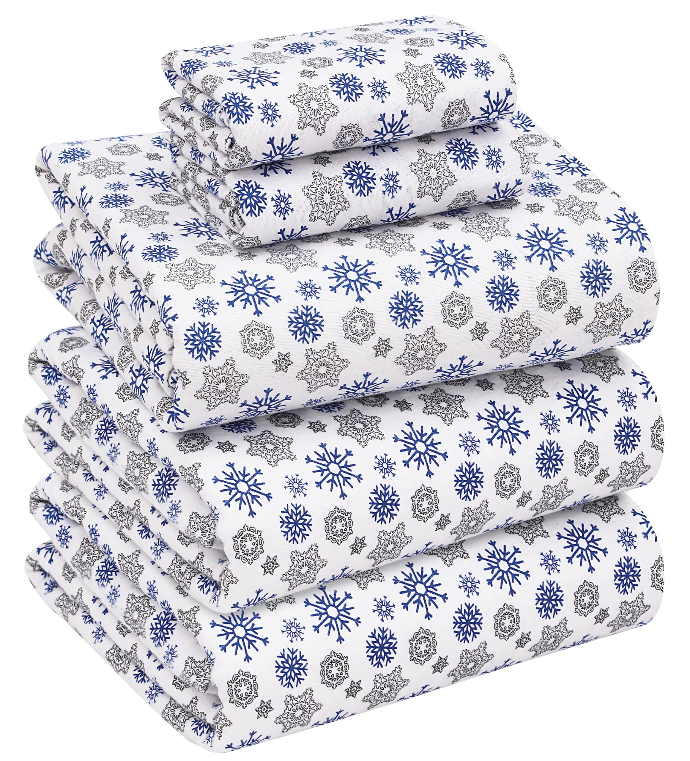 RUVANTI Flannel Sheets Queen Size - 100% Cotton Double Brushed Bed Sheets, Deep Pockets 16 Inches Queen Sheet Set, All Seasons Breathable & Extra Soft - Warm & Cozy, 4 Piece, Red Plaid