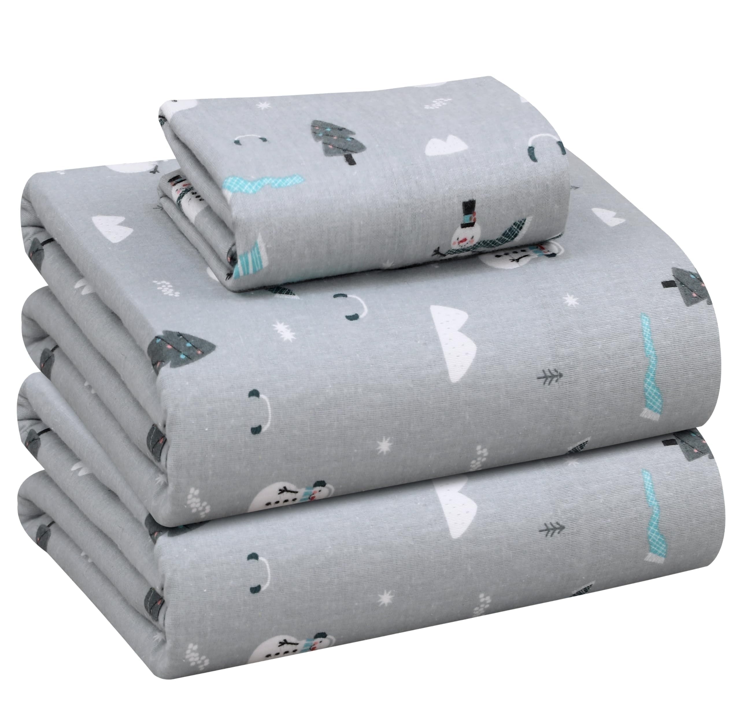 RUVANTI Flannel Sheets Queen Size - 100% Cotton Double Brushed Bed Sheets, Deep Pockets 16 Inches Queen Sheet Set, All Seasons Breathable & Extra Soft - Warm & Cozy, 4 Piece, Red Plaid