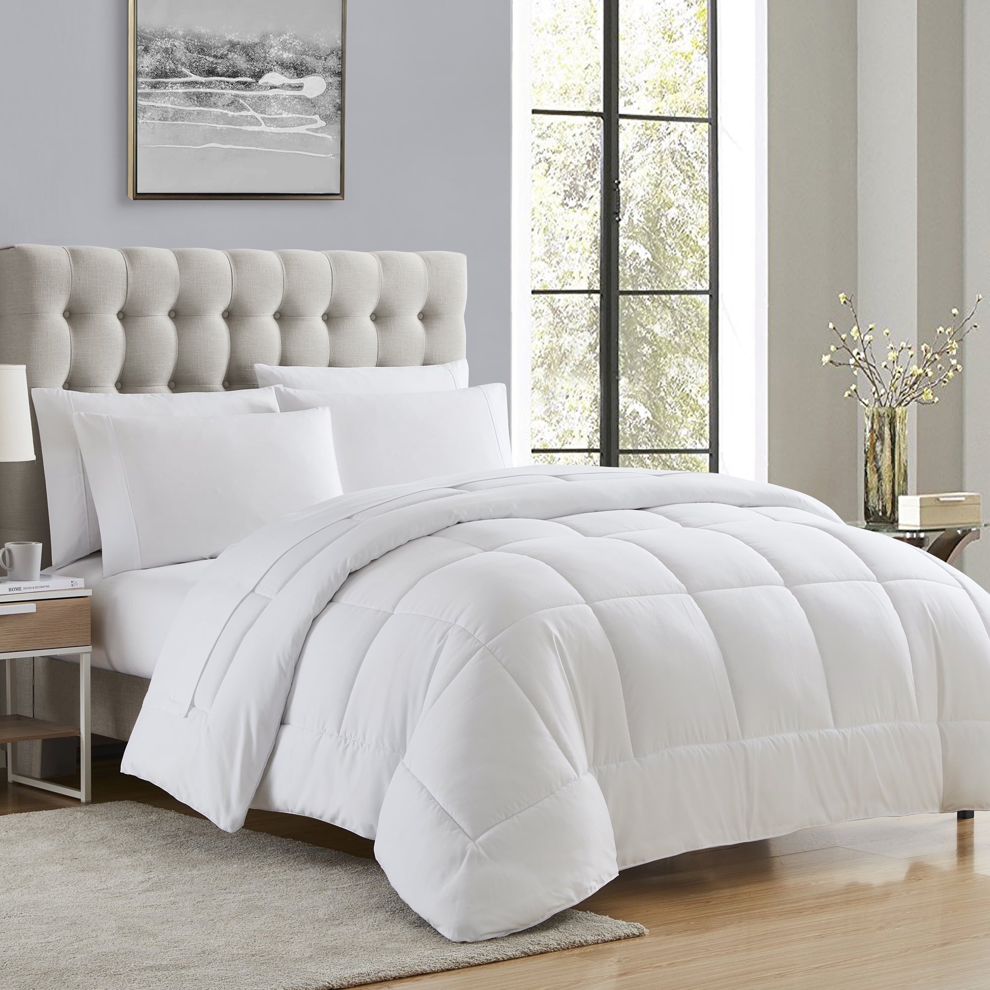 Supreme 5 Piece Bed-In-A-Bag All Season Solid Comforter & Sheet Set, Twin Extra-Long, Beige