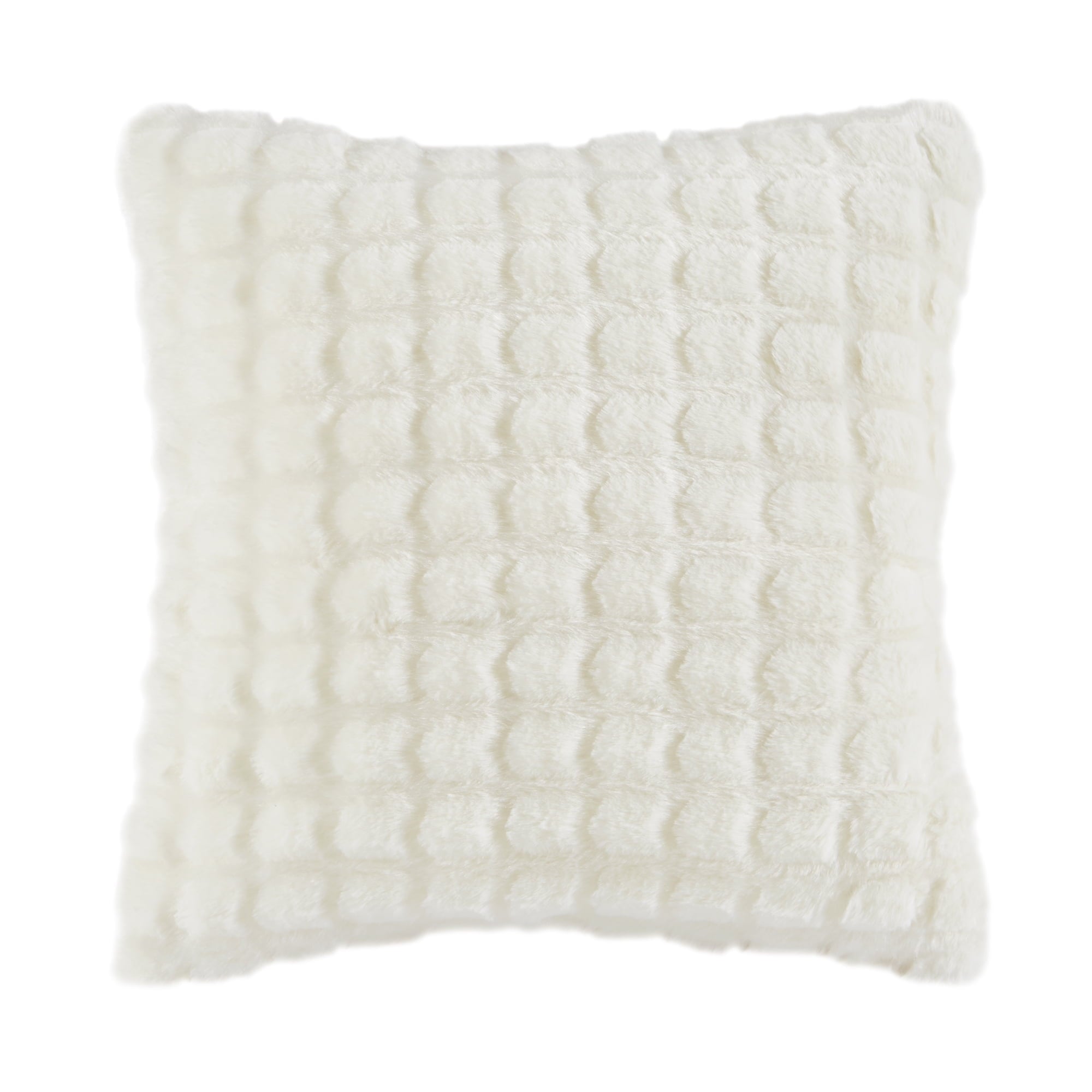 Mainstays 5-Piece Cream Cozy Plush Comforter Set, Full/Queen