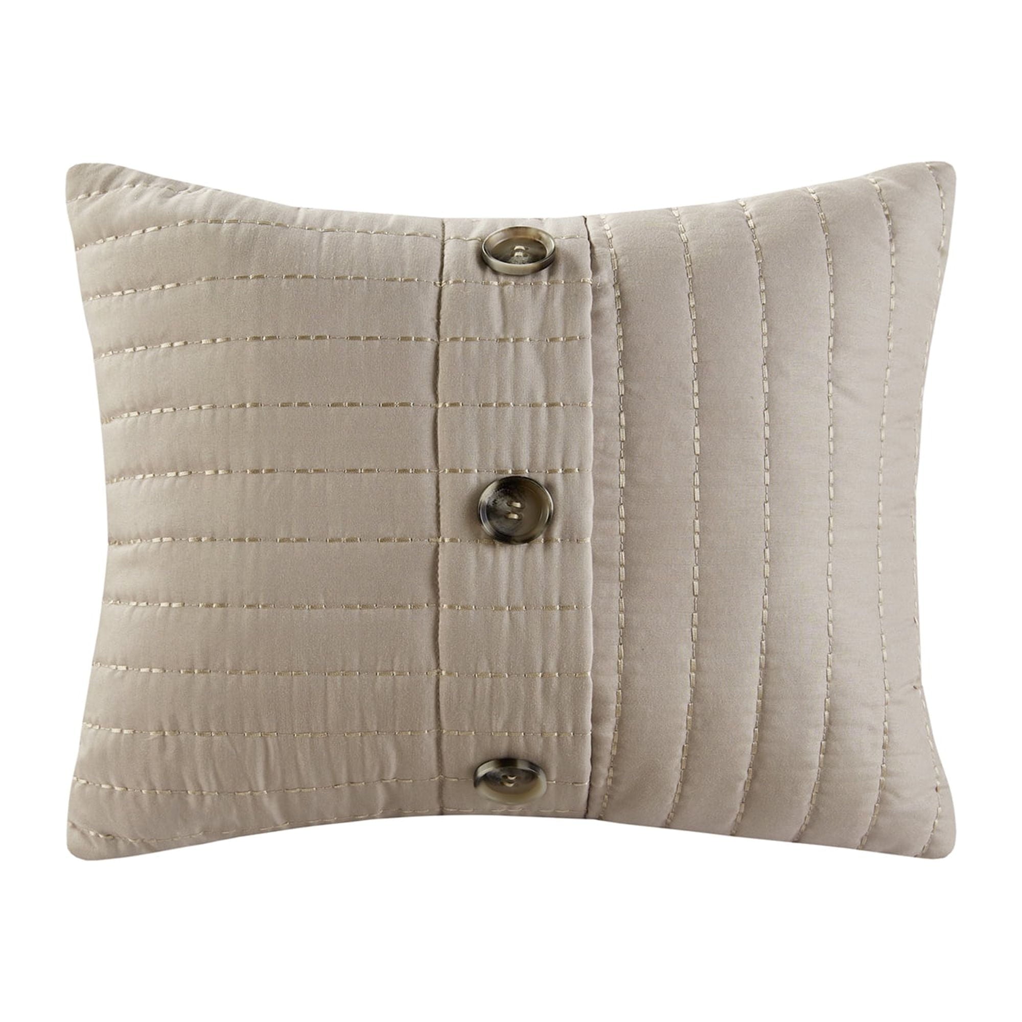 Mainstays 5-Piece Tan Striped Comforter Set, Full/Queen